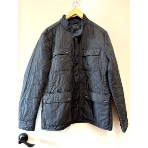 J. Crew Mercantile Black Quilted packable Jacket Barn Chore mock Men's Size M